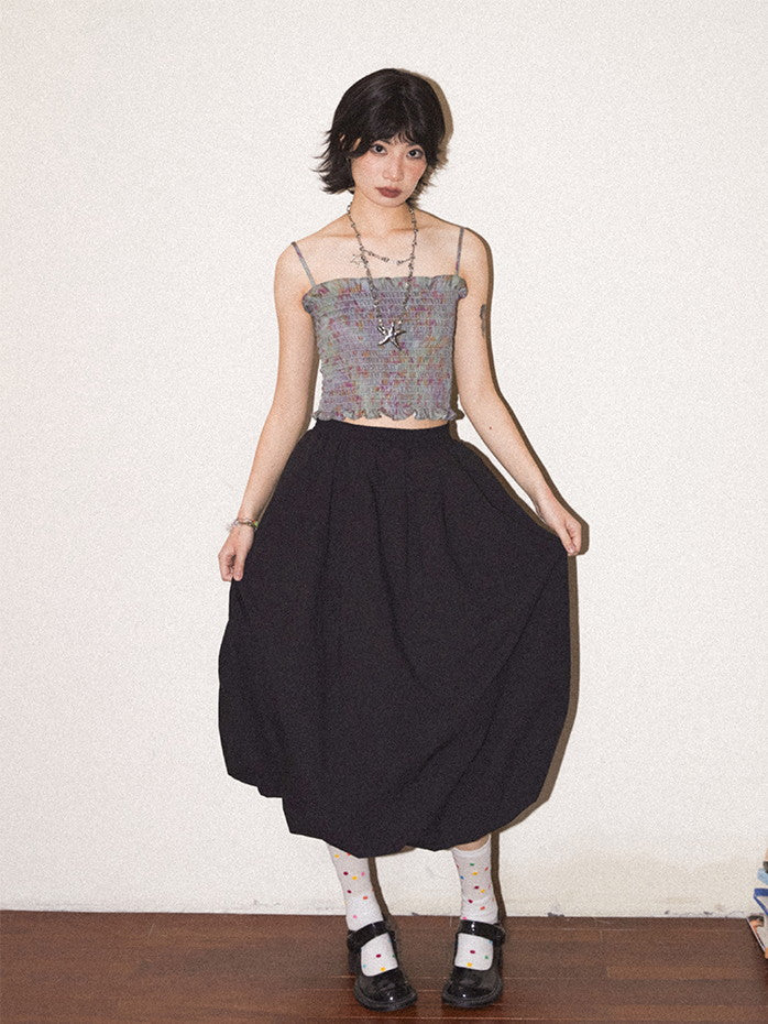 Balloon Vivid Casual Long Cover Long-Skirt