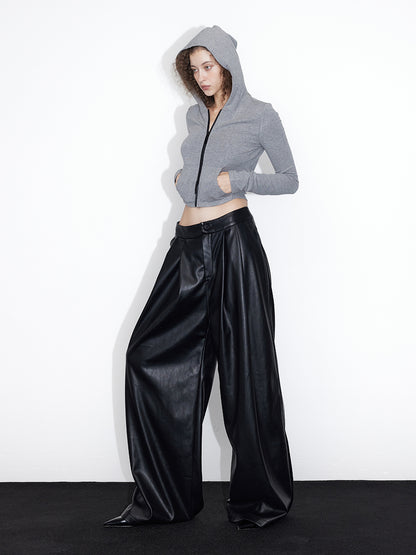 Leather Straight Smooth Cool Pants