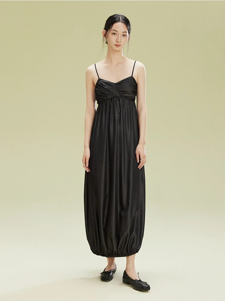 Twist Camisole Balloon Long Dress