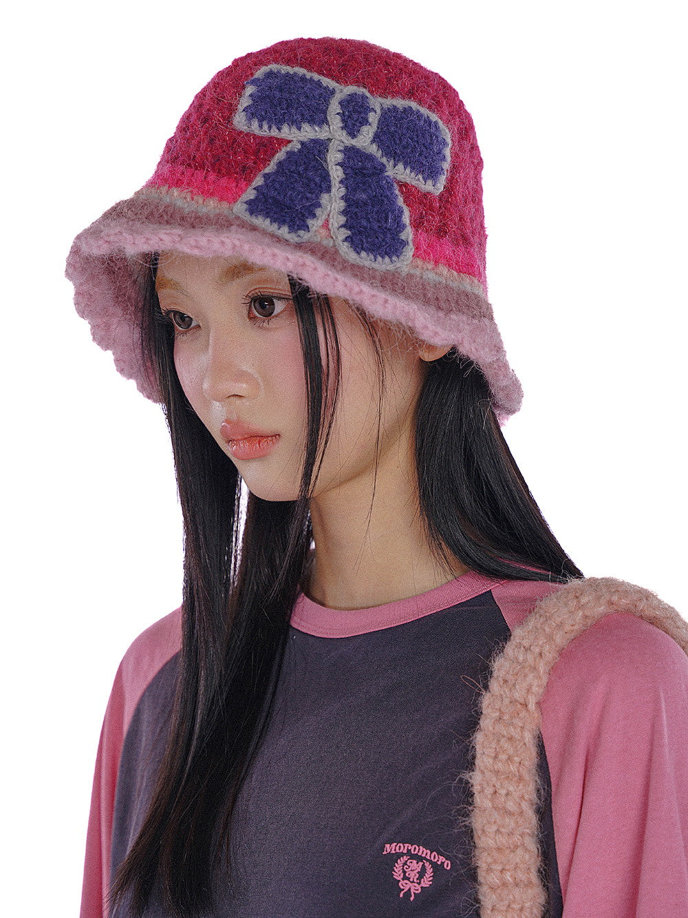 Crochet Knit Colorful Border Ribbon Hat – ARCANA ARCHIVE