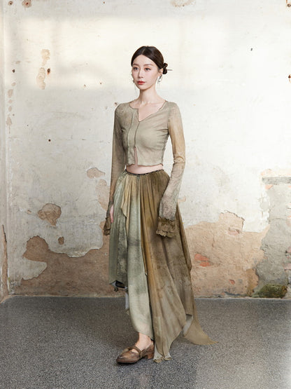 Asymmetry Nichi Chic Flare Long-Skirt