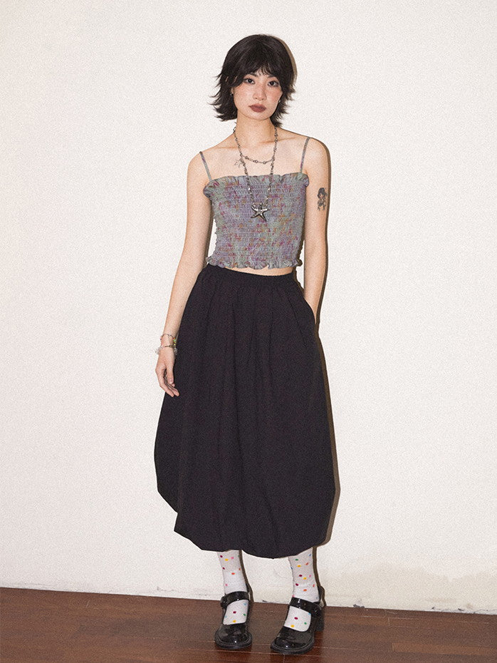 Balloon Vivid Casual Long Cover Long-Skirt