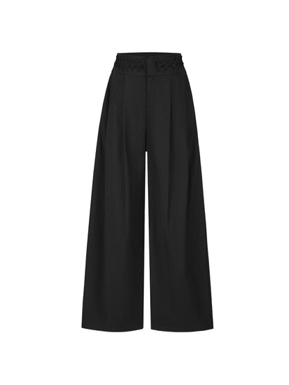 Loose Plain Handsomesimple Wide-Pants