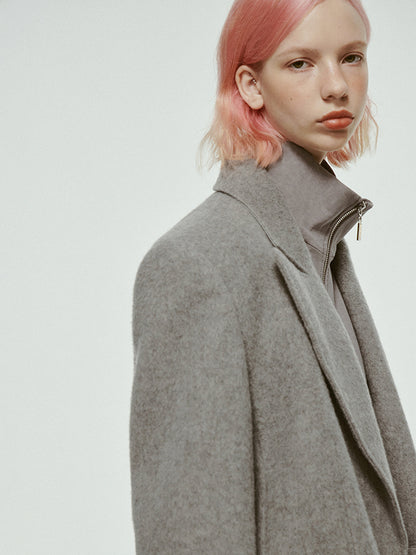 Oversize Plain Wool Loose Jacket