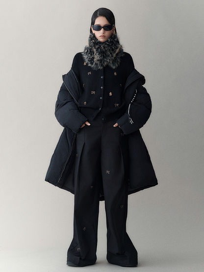 Quiltseil lange Baumwollstrecke Down-Coat