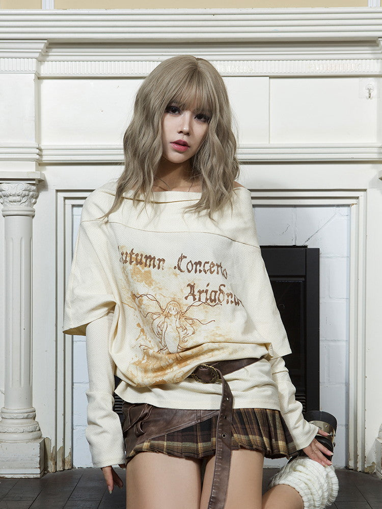 Loose Effortless Cover Cutsew Long-T-Shirt