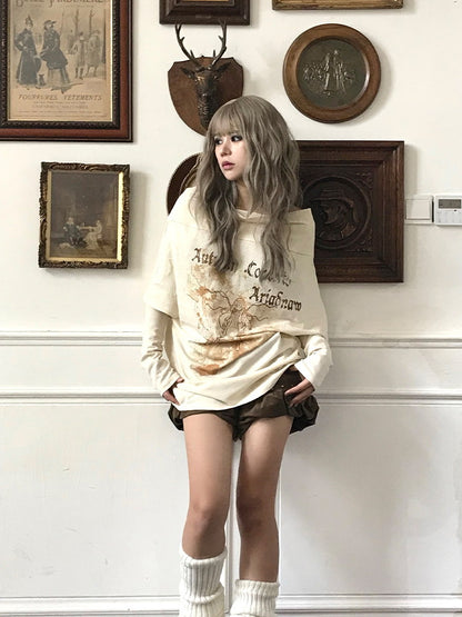 Loose Effortless Cover Cutsew Long-T-Shirt