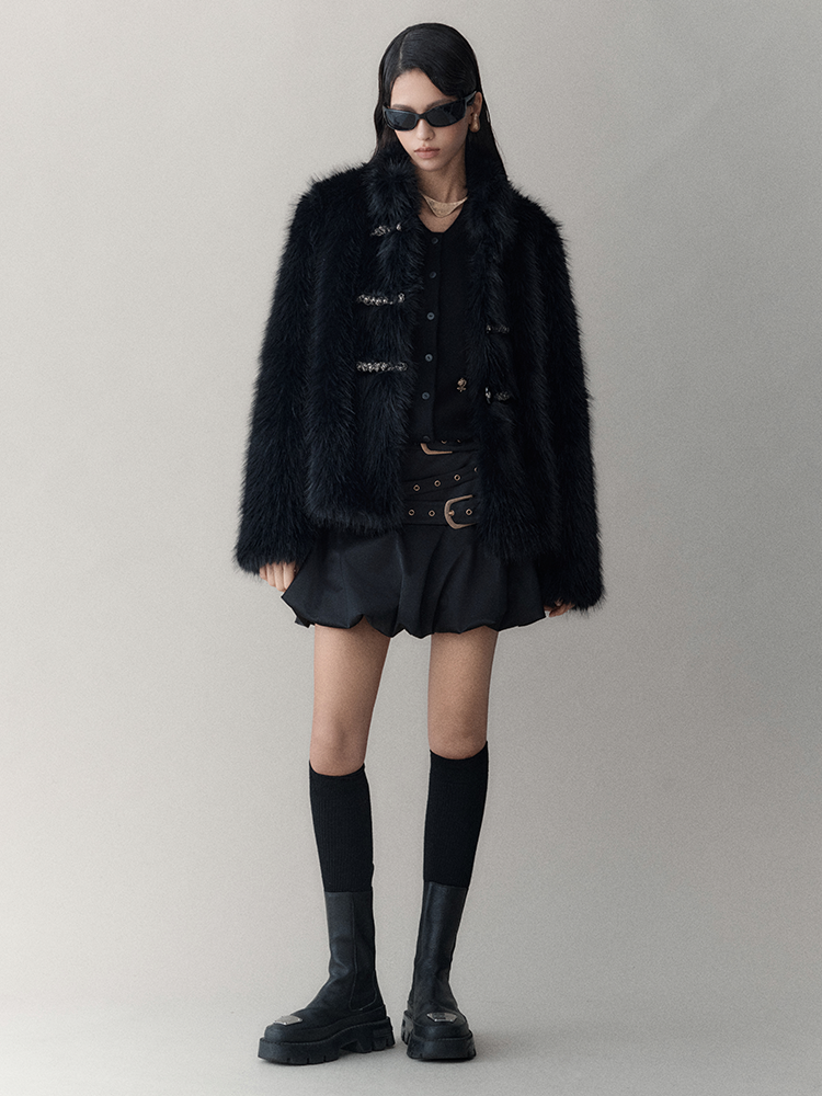 Ruxury Fluffily High-End Warm Elegant Fur-Jacket