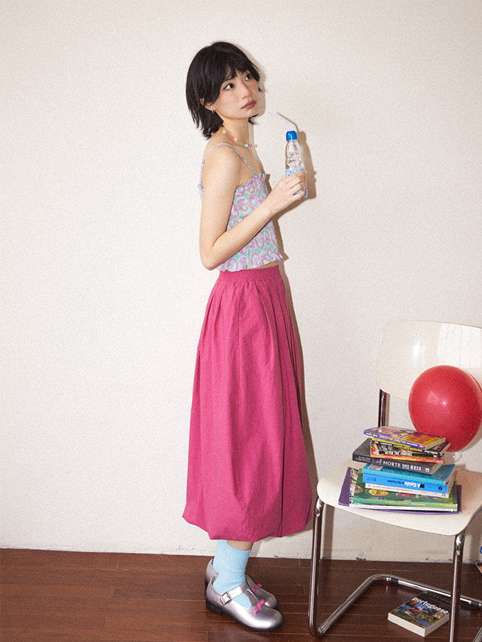 Balloon Vivid Casual Long Cover Long-Skirt