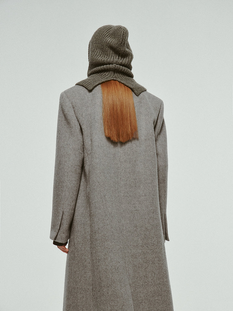 High-End Wool Simple Chic Long-Coat