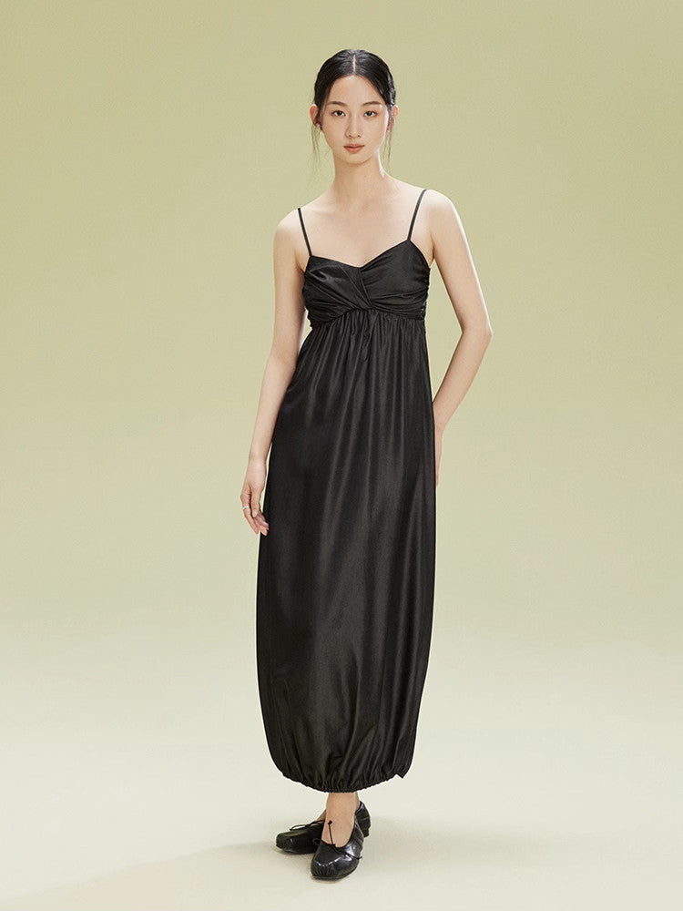 Twist Camisole Balloon Long Dress