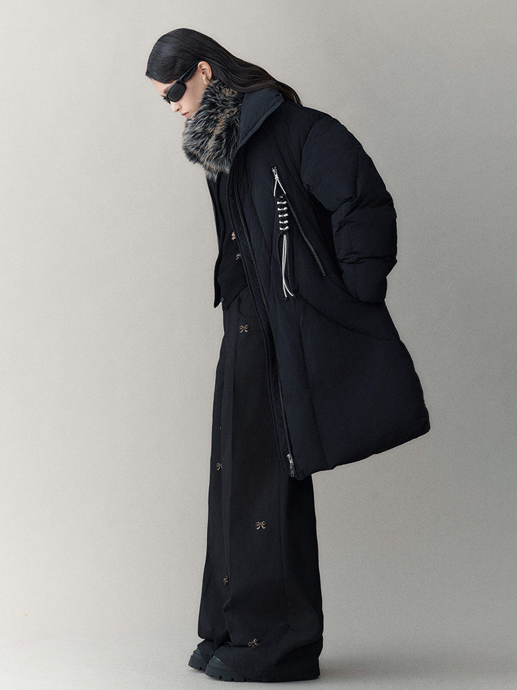 Quiltseil lange Baumwollstrecke Down-Coat