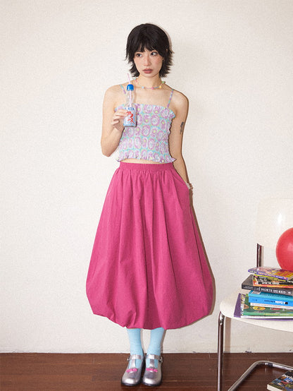 Balloon Vivid Casual Long Cover Long-Skirt