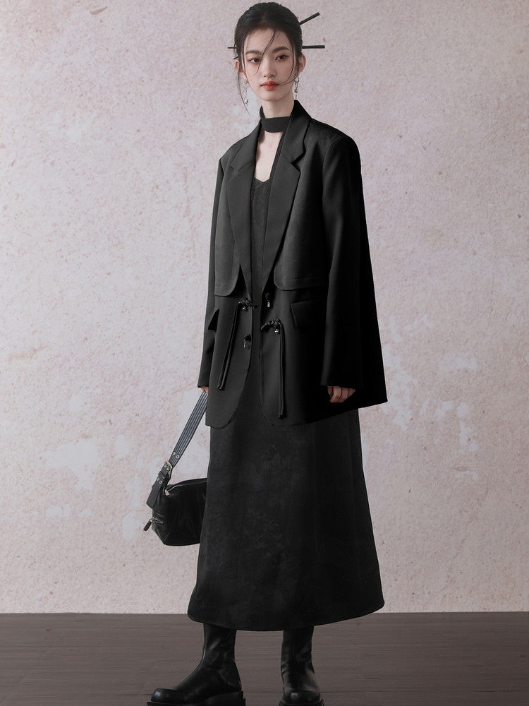 Jacket＆Long-Skirt Chic Simple Oversize Set-Up