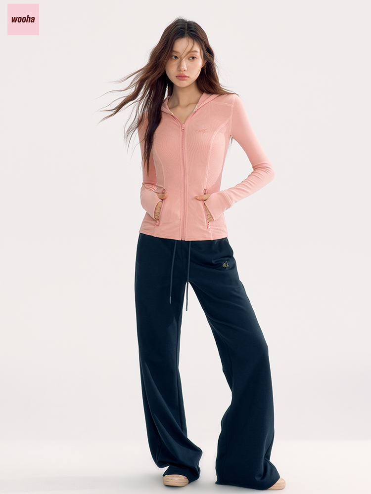 Casual Drawstring Simple Flare Loose-Pants