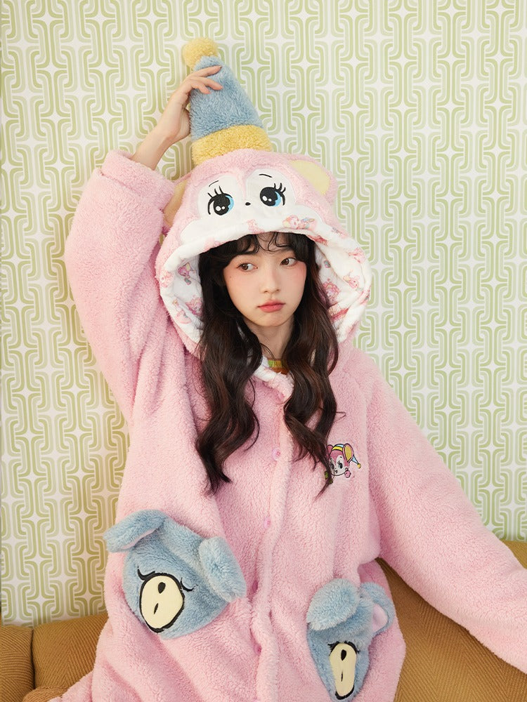 BoA Hooded Long One-piece Pajamas