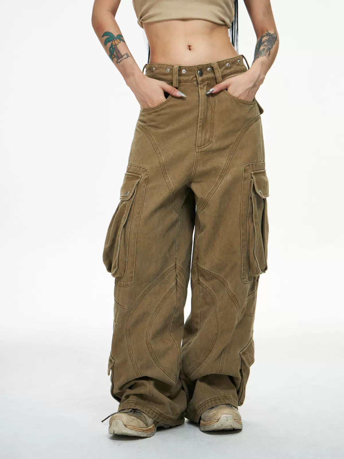 Detachable Multi-pocket Work Pants