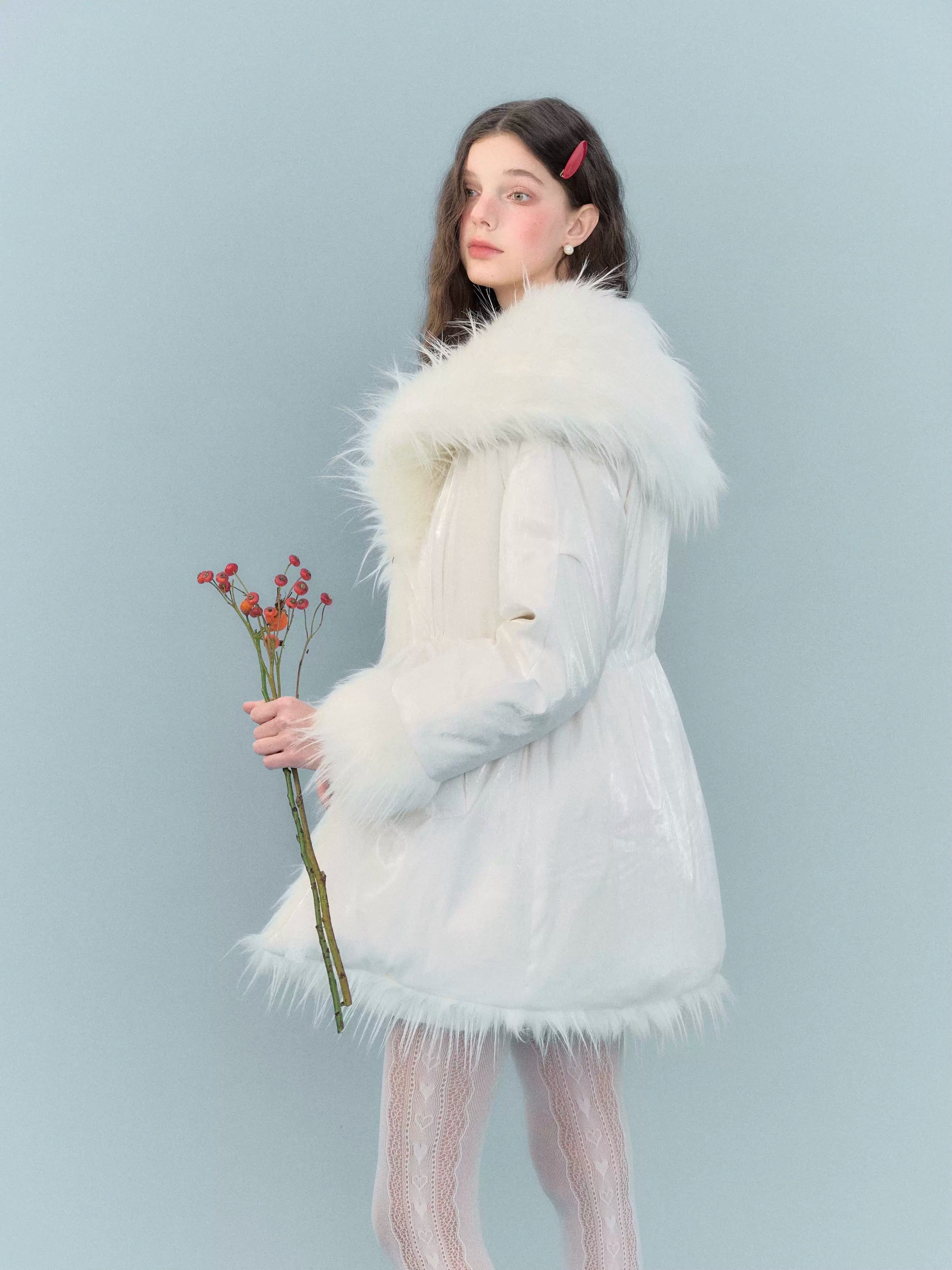 Lace Strap Down Fur Jacket – ARCANA ARCHIVE