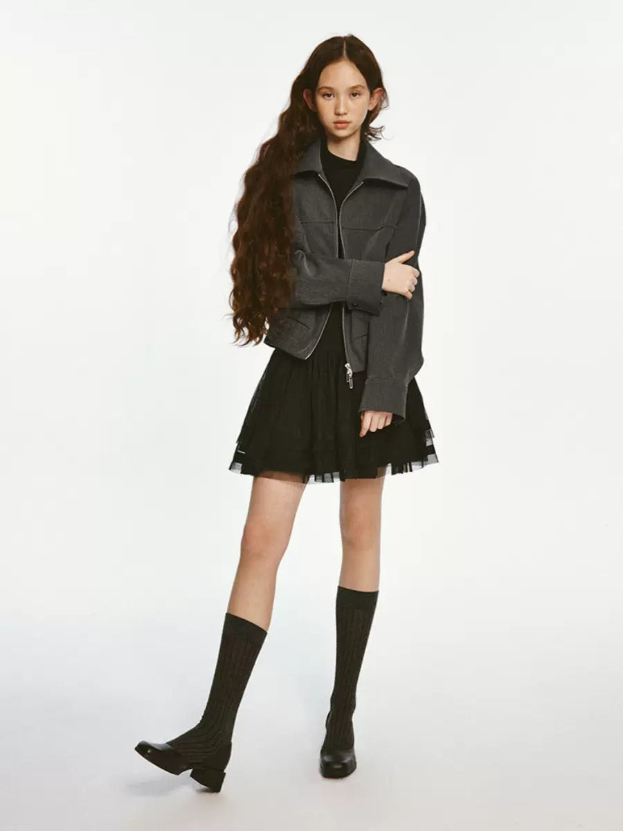 Breite Silhouette Swing Top Jacke