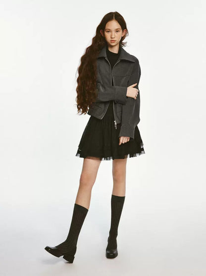 Wide Silhouette Swing Top Jacket