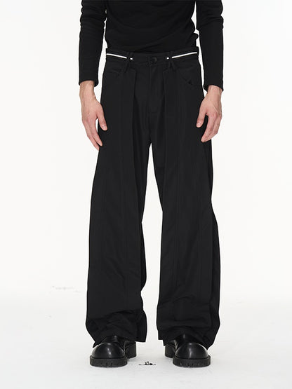 Wide Plain Straight  Pants