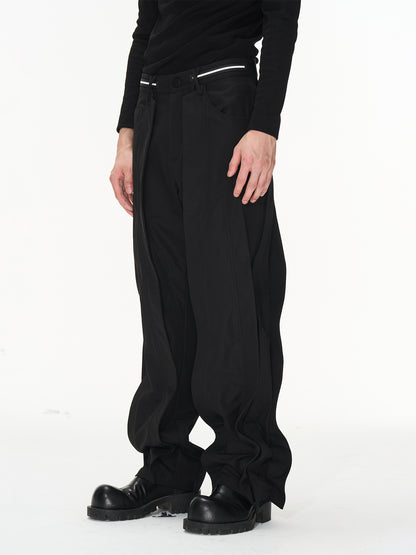 Wide Plain Straight  Pants