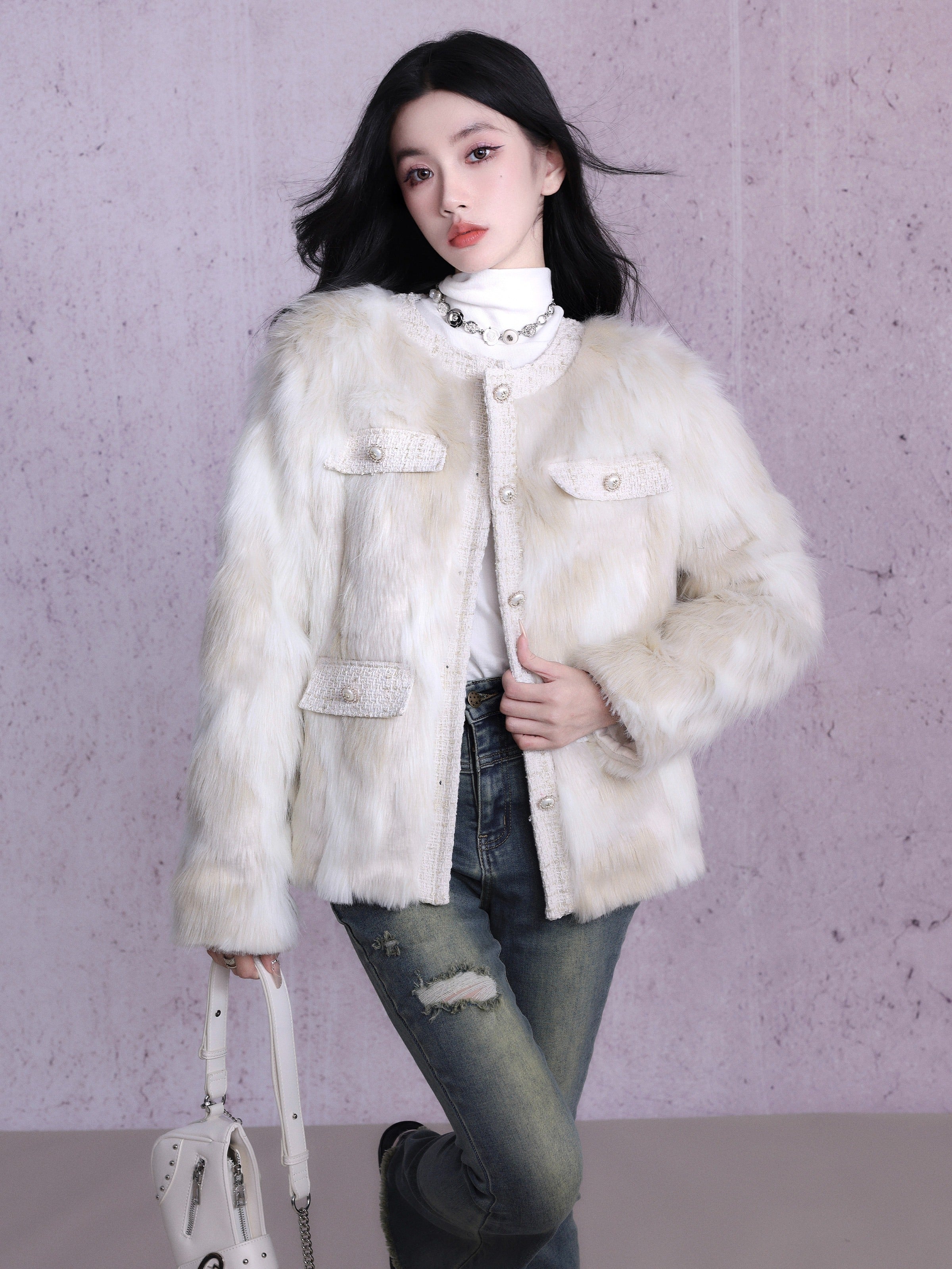 Eco-friendly Fur Plush Jacket