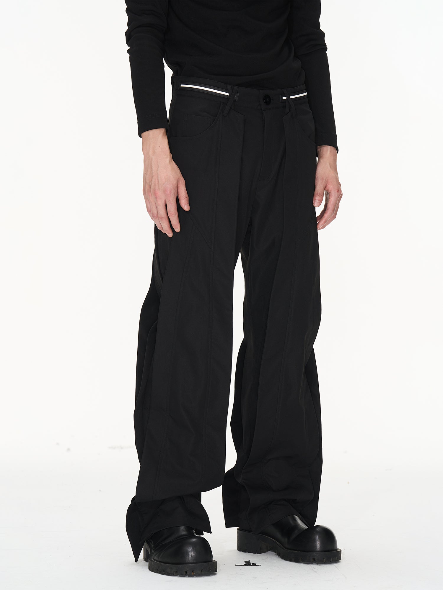 Wide Plain Straight  Pants