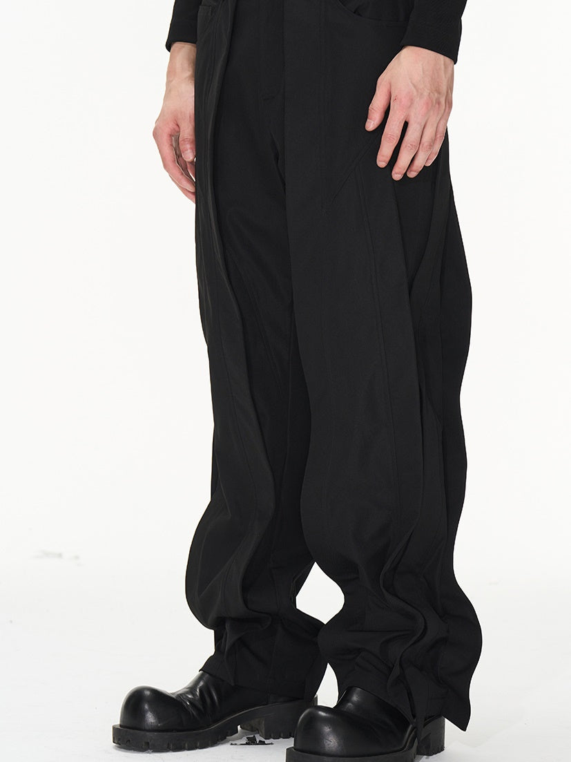 Wide Plain Straight  Pants