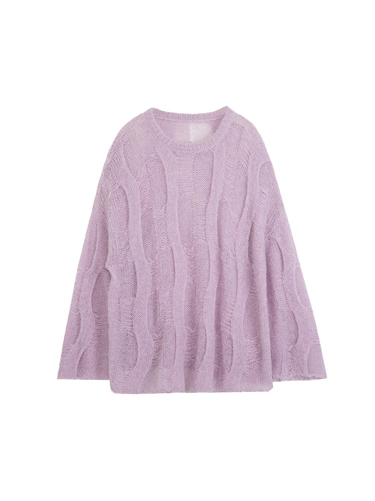 Sheer Oversize Loose Nichi Knit