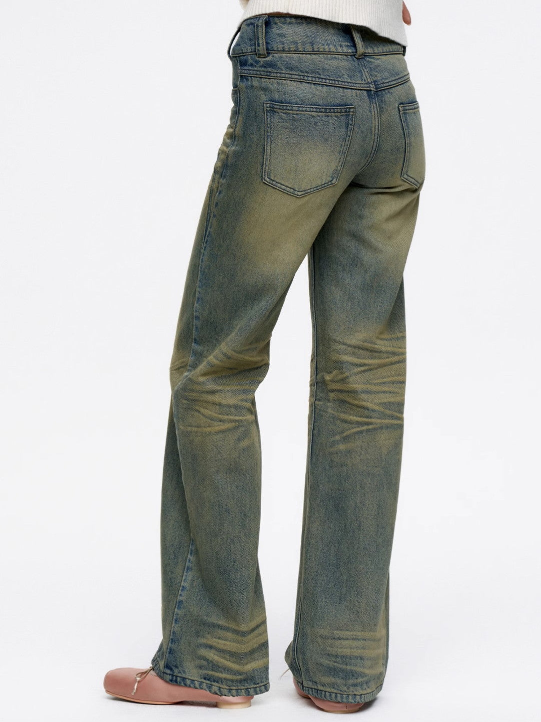 Faded-denim retro vintage flare-pants – ARCANA ARCHIVE
