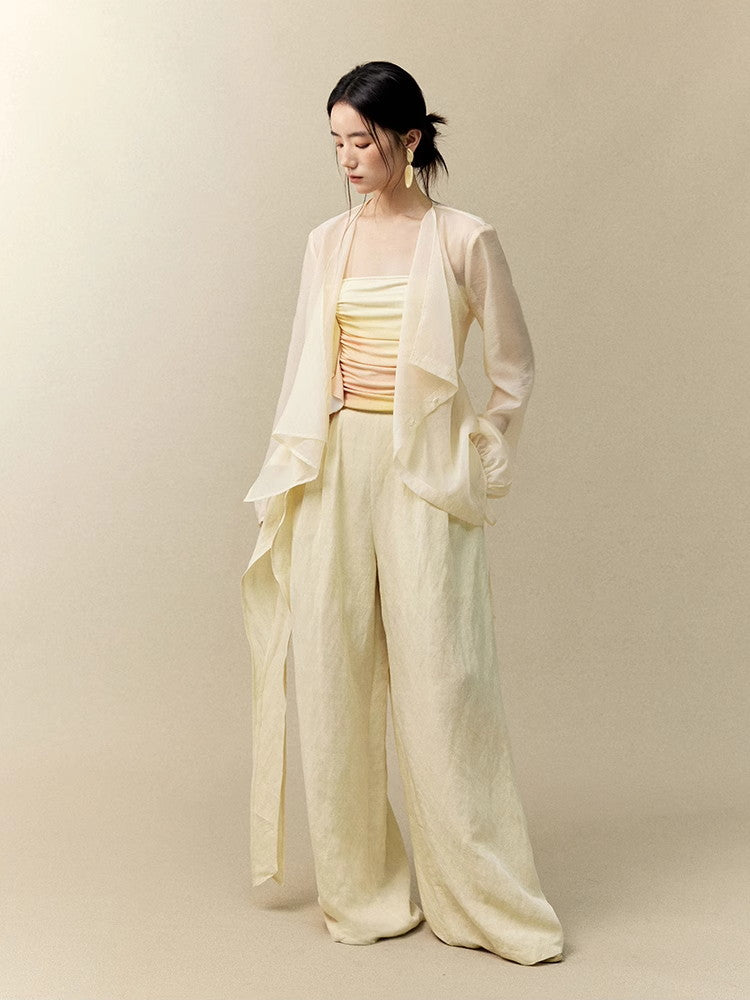 Straight Wrap Retro Loose Classy Wide-Pants