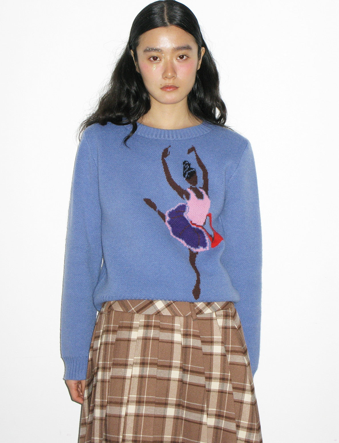 Ballet Cute Round-Neck Retro Knit