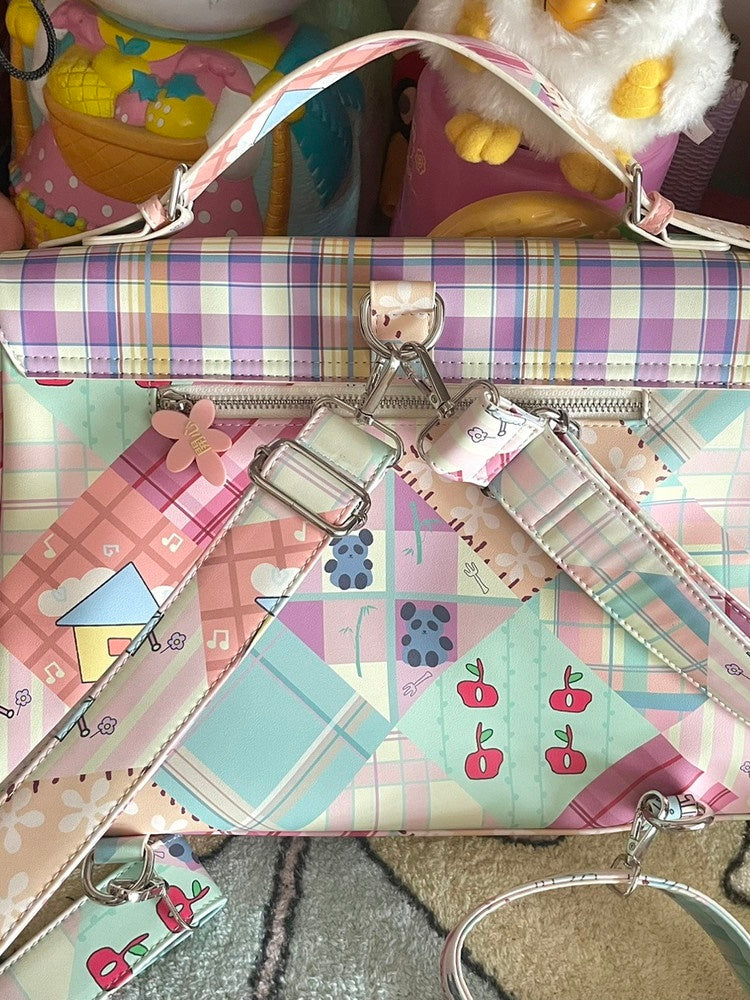 Fancy Check Patchwork Bunte süße Tasche