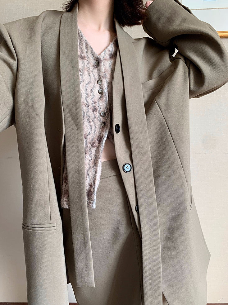 V-Neck Oversize Formal Jacket