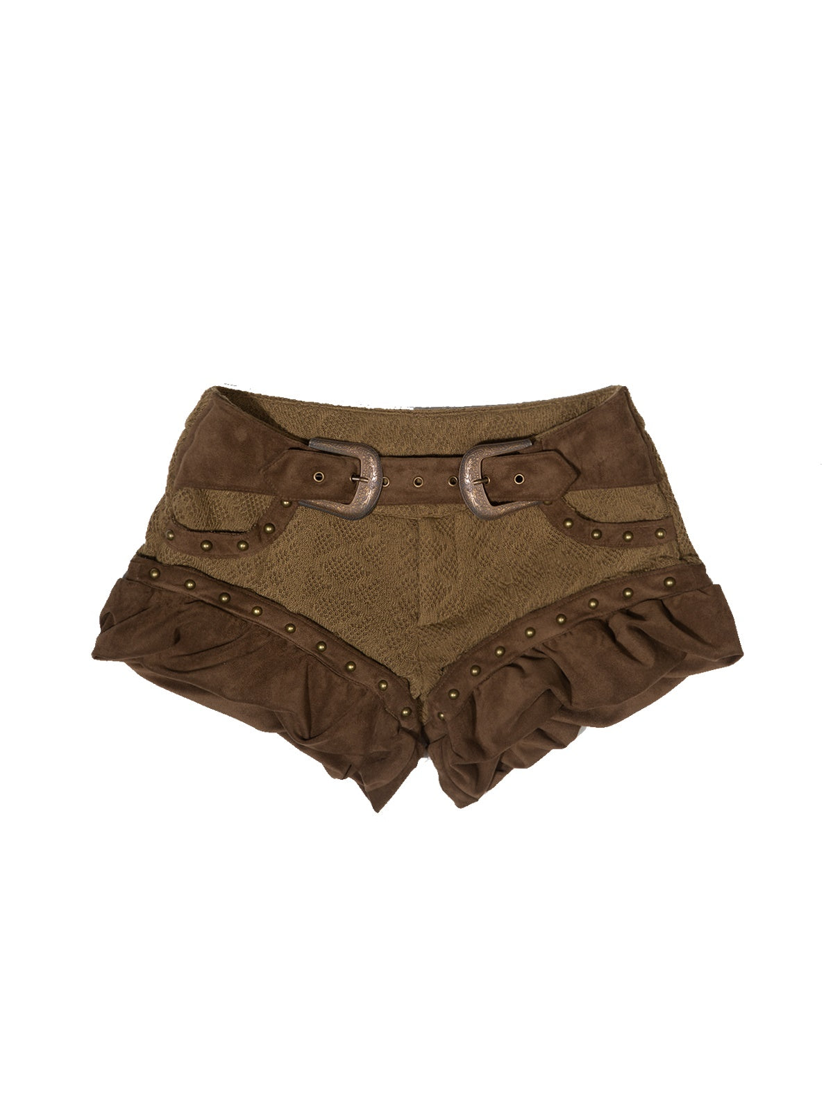 Frill Balloon Studs Retro Short-Pants