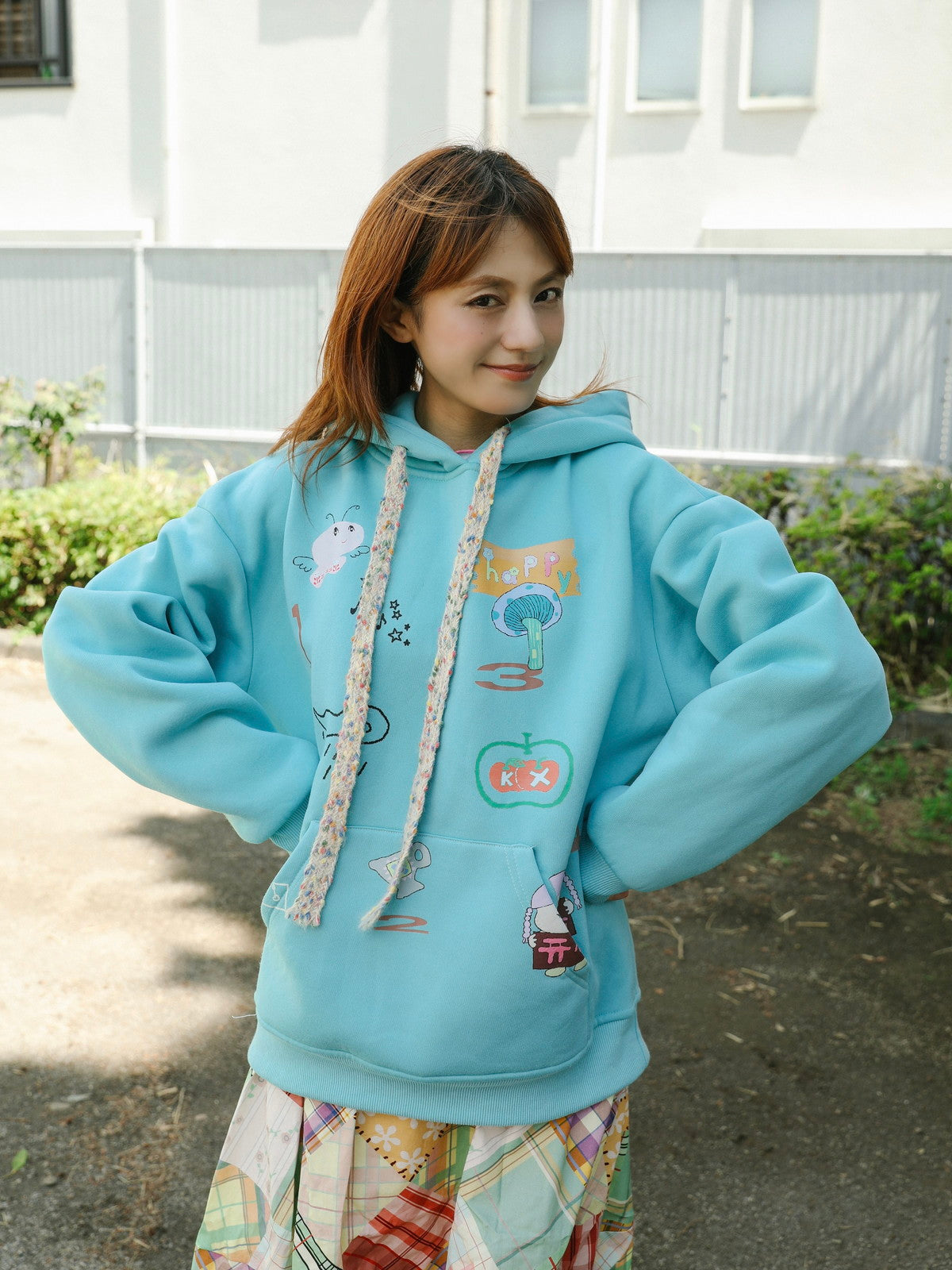 Fancy Sweat Hoodie Pop Oversize Patch Parka