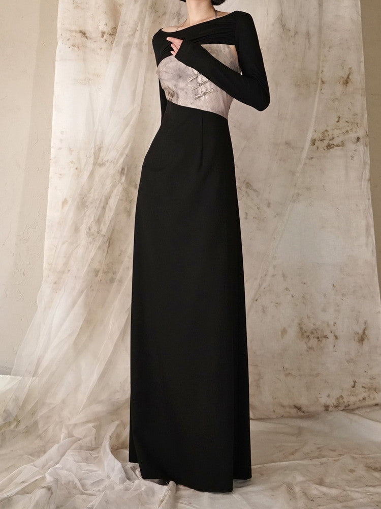 2Way Asymmetry Chic Elegant Long Dress