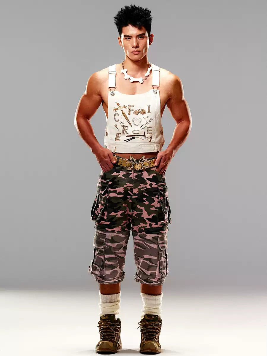 2Way Camouflage Skull Casual Cago-Pants