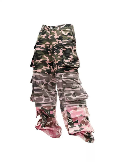 2Way Camouflage Skull Casual Cago-Pants