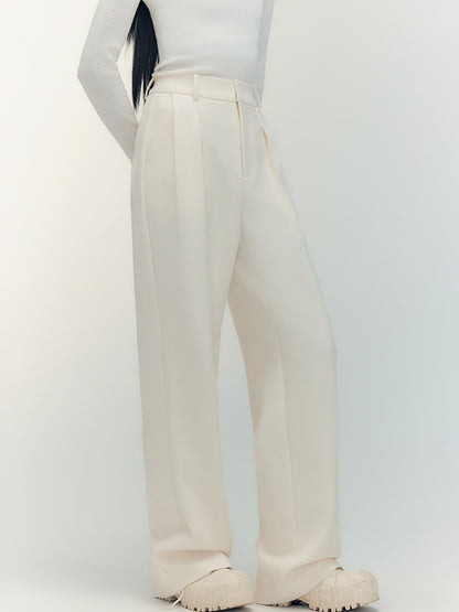 Plain Straight Classy Loose Slacks Pants