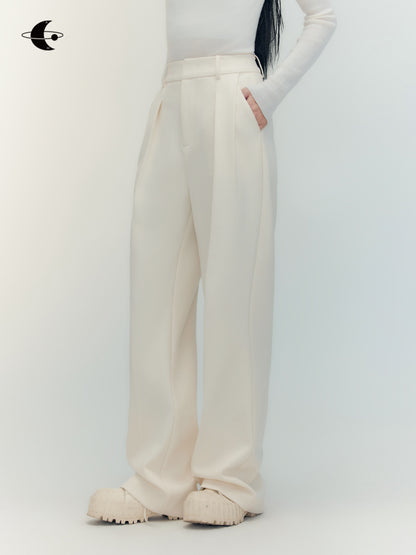 Plain Straight Classy Loose Slacks Pants