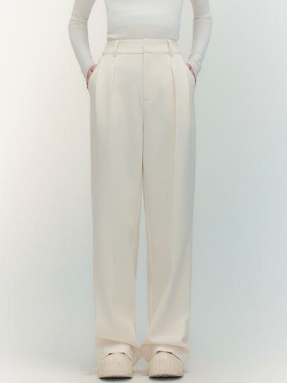 Plain Straight Classy Loose Slacks Pants