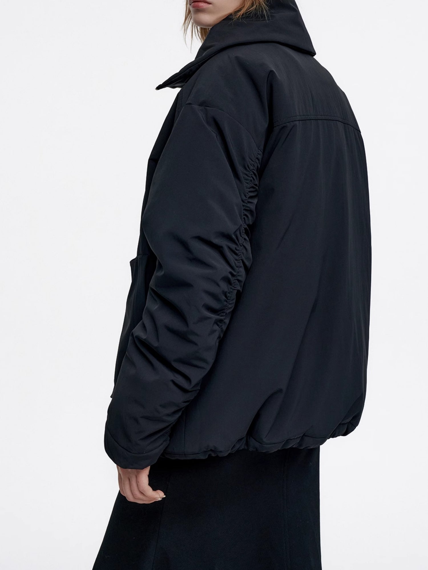 Thick Plain Simple Casual Oversize Big-Pocket Jacket