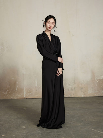 Cache-Coeur Gradation Long Wrap Dress