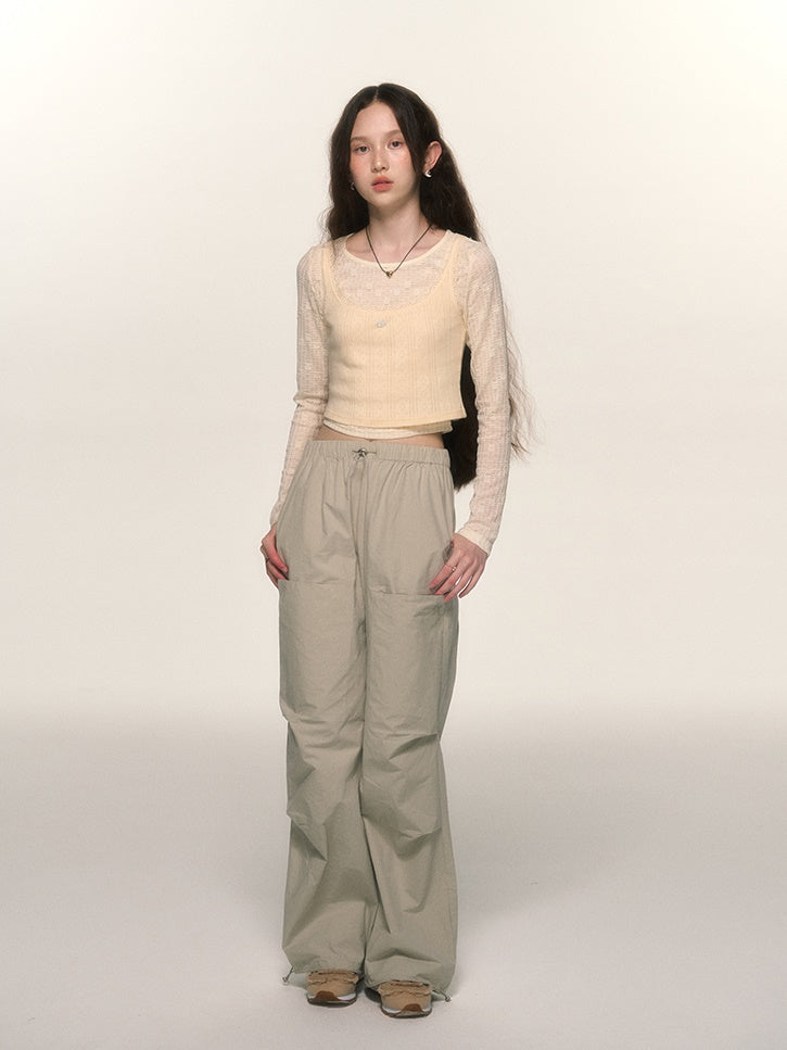 Casual Relax Wide-Pants Work-Pants