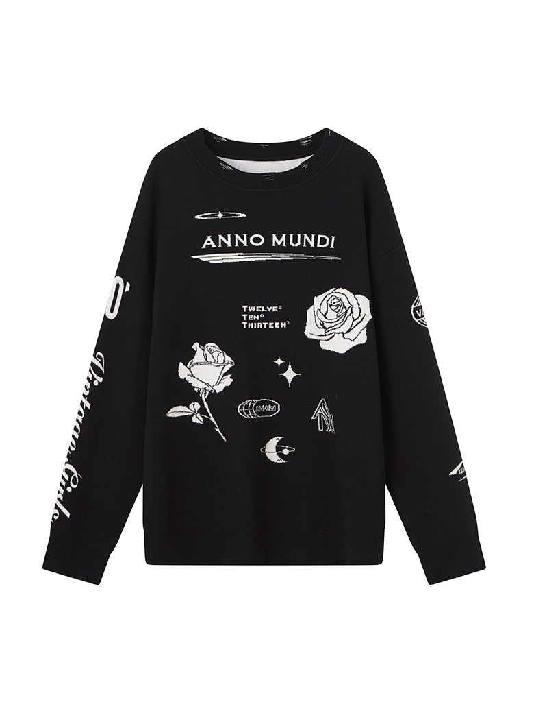 Sweat Rose Imprimer un pull décontracté