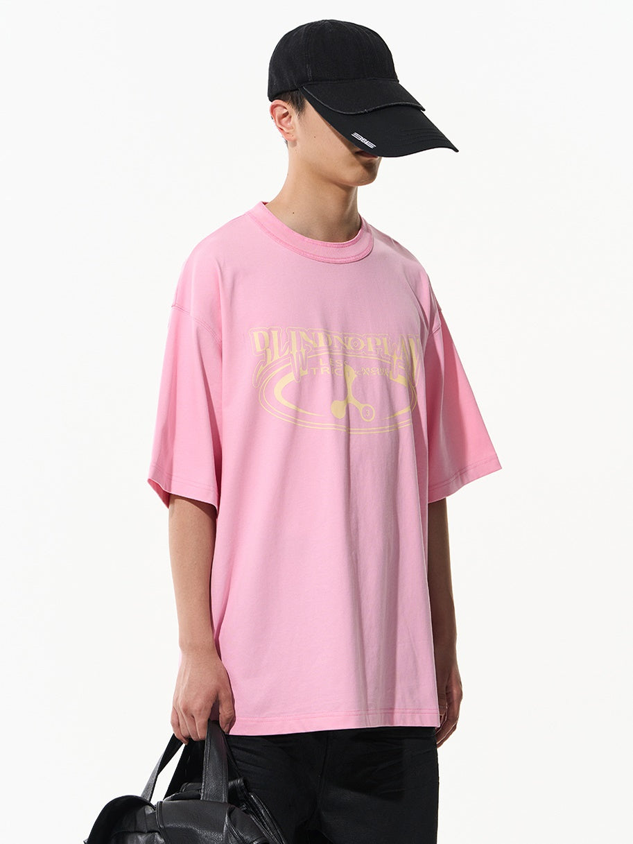 Oversize Casual Simple Print-T-Shirt