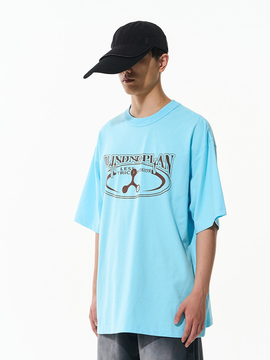 Oversize Casual Simple Print-T-Shirt