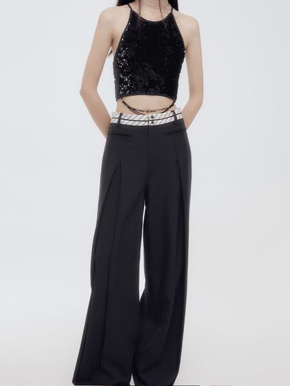 High-Waist Simple Chic Wide-Pants